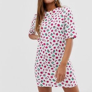 Love Moschino Watermelon Logo T Shirt Dress